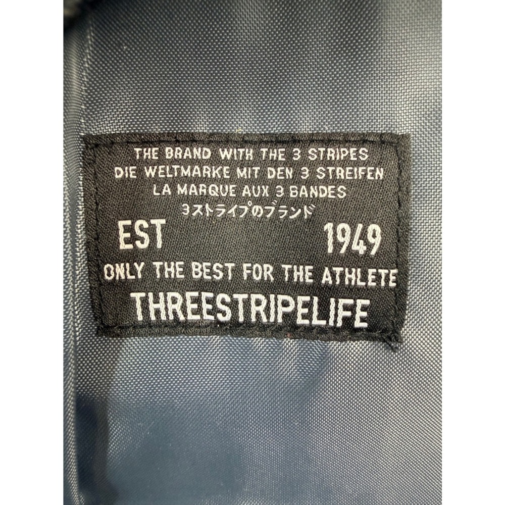 Adidas Threestripelife Backpack Gray Heather Black School Gym Travel Bag - Picture 3 of 7